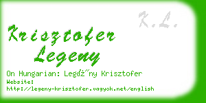 krisztofer legeny business card